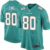 Nike Men & Women & Youth Dolphins #80 Sims Green Team Color Game Jersey,baseball caps,new era cap wholesale,wholesale hats